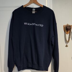 Navy Blue Graphic Men's Sweater